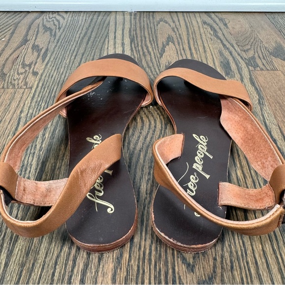 Free People Under Wraps tan Leather Sandal Size 6/36 - Picture 5 of 6
